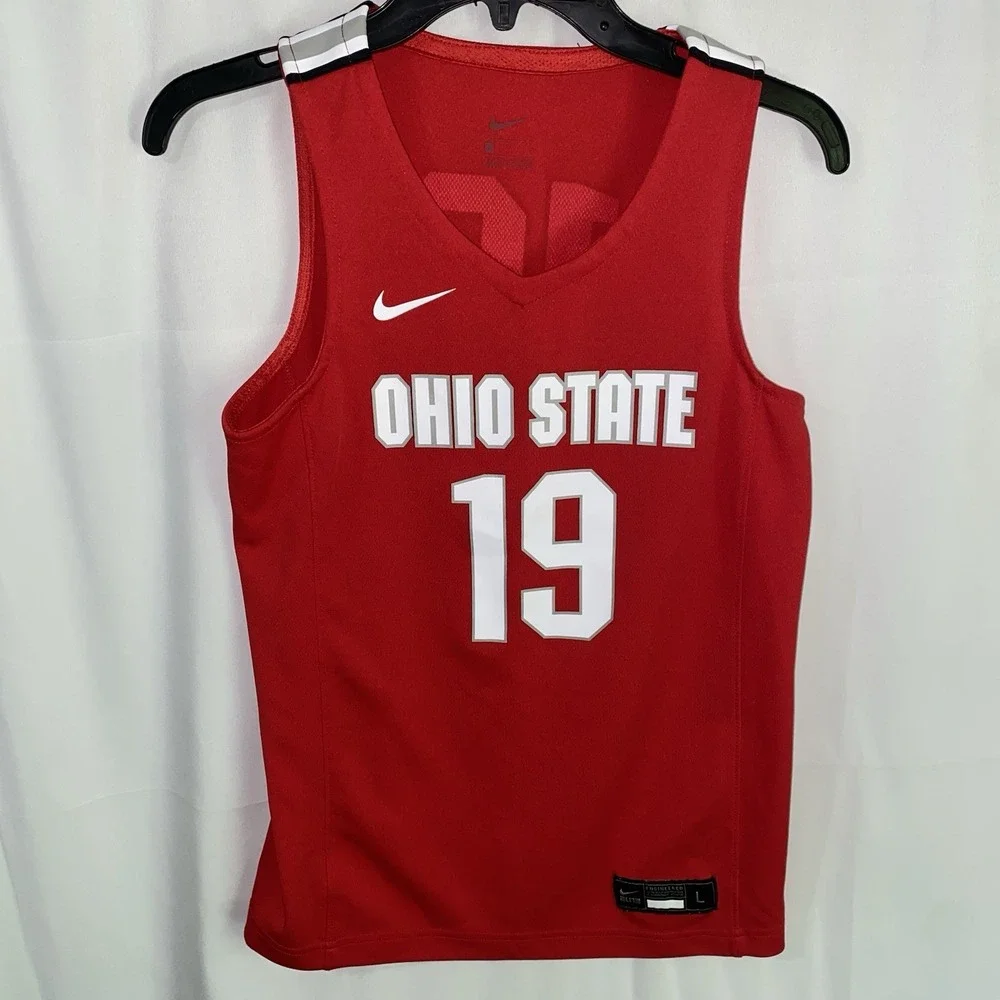 Ohio State Buckeyes #19 Nike‎ Red Basketball Jersey Youth Large